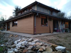 Construction d'une maison en ossature bois