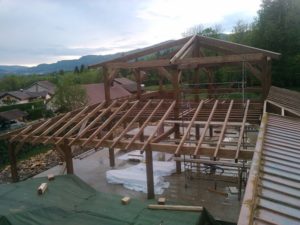 Construction d'une maison en ossature bois